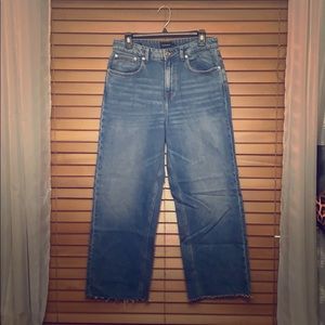 Frank and Oak wide leg light wash jeans NWOT